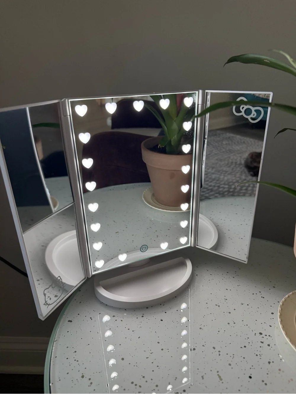 Impressions Vanity Hello Kitty Sanrio LED Tri-Fold Lighted Makeup Mirror